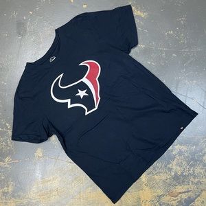Houston Texans Retro Vintage Shirt Large NFL Football 47 Navy Blue Battle Red